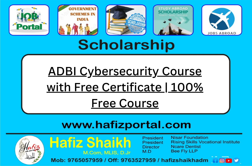 ADBI Cybersecurity Course with Free Certificate | 100% Free Course