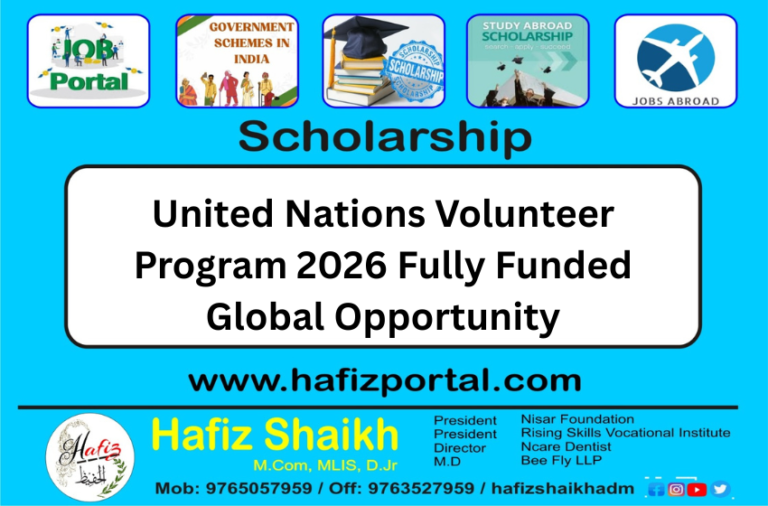 United Nations Volunteer Program 2026 Fully Funded Global Opportunity