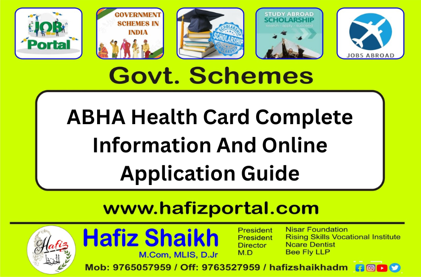 ABHA Health Card Complete Information And Online Application Guide