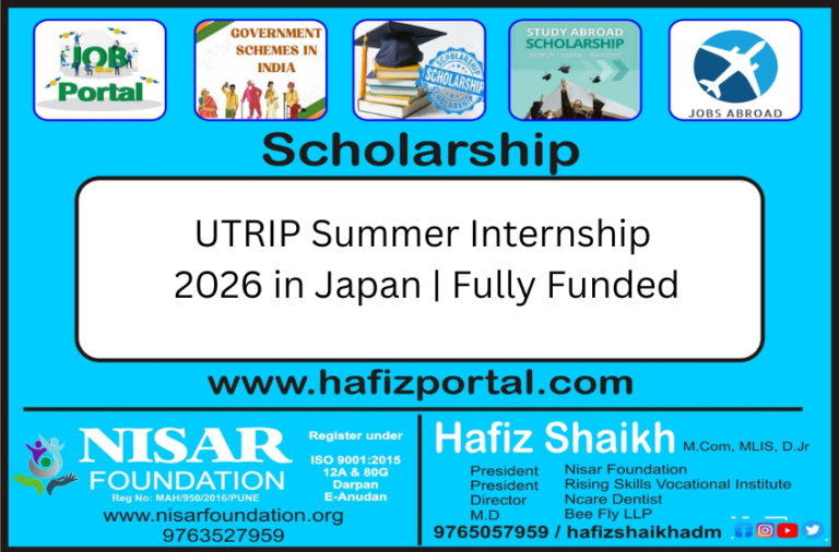 UTRIP Summer Internship 2026 in Japan | Fully Funded