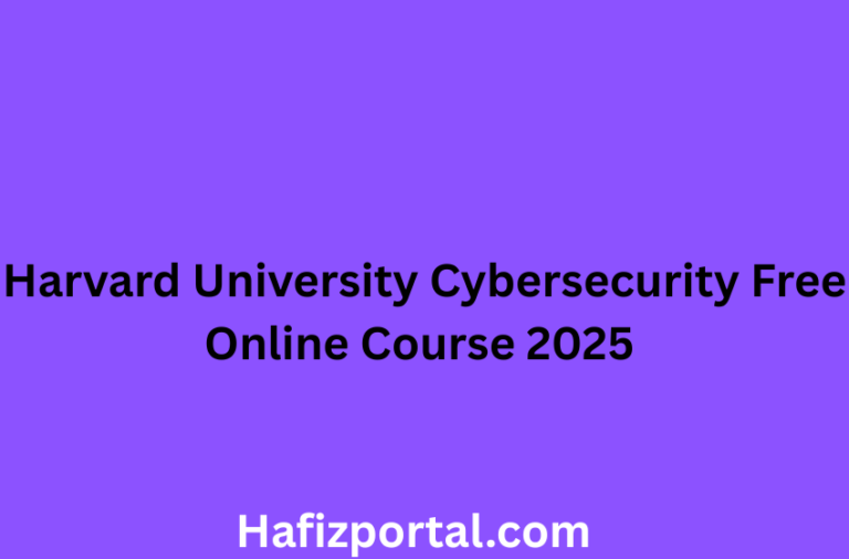 Harvard University Cybersecurity Free Online Course 2025