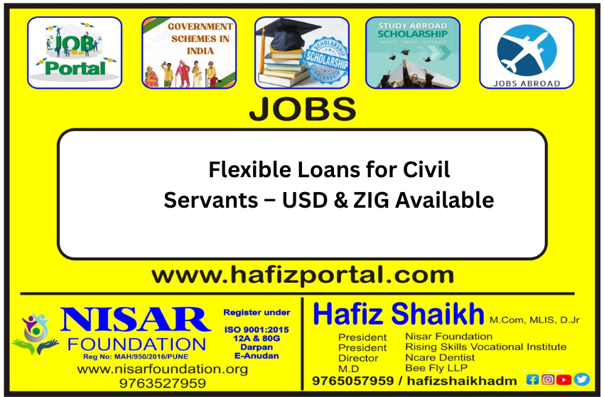 Flexible Loans for Civil Servants – USD & ZIG Available