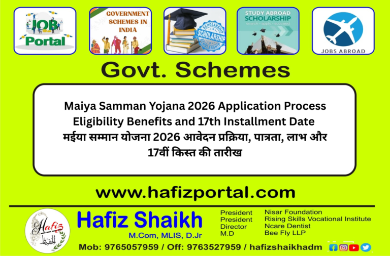 Maiya Samman Yojana 2026 Application Process Eligibility Benefits and 17th Installment Date