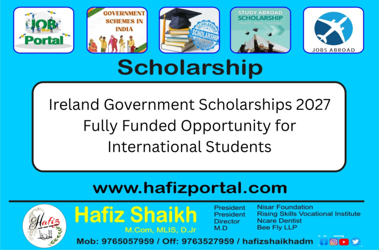 Ireland Government Scholarships 2027 Fully Funded Opportunity for International Students
