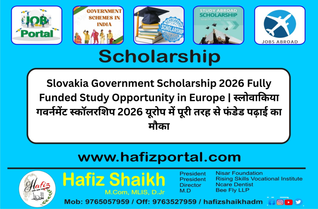 Slovakia Government Scholarship 2026 Fully Funded Study Opportunity in Europe