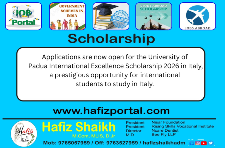 Applications are now open for the University of Padua International Excellence Scholarship 2026 in Italy, a prestigious opportunity for international students to study in Italy.