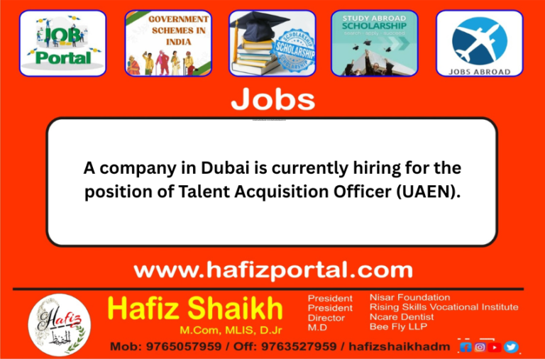 This is a great opportunity for candidates who are interested in building a career in recruitment and human resources.