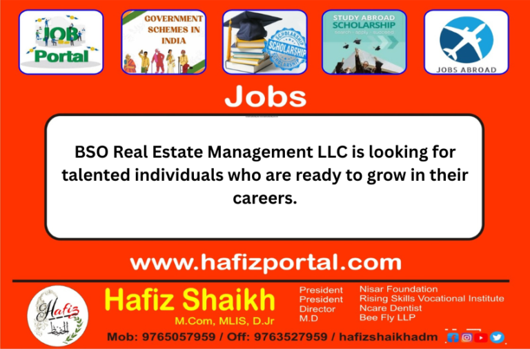 BSO Real Estate Management LLC is looking for talented individuals who are ready to grow in their careers.