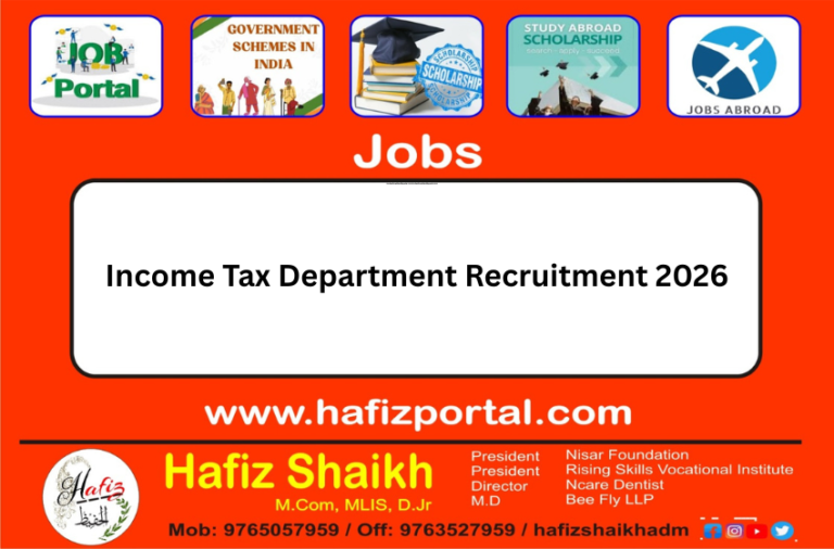 Income Tax Department Recruitment 2026