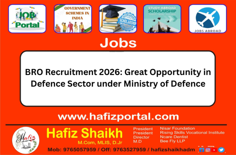 BRO Recruitment 2026: Great Opportunity in Defence Sector under Ministry of Defence