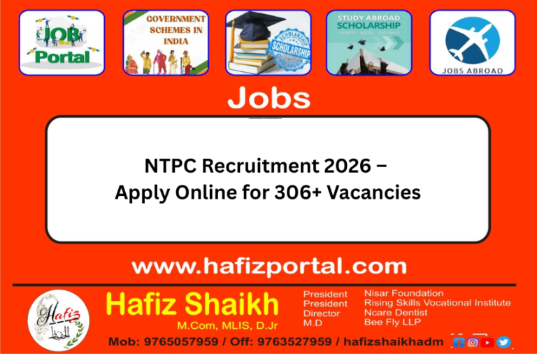 NTPC Recruitment 2026 – Apply Online for 306+ Vacancies