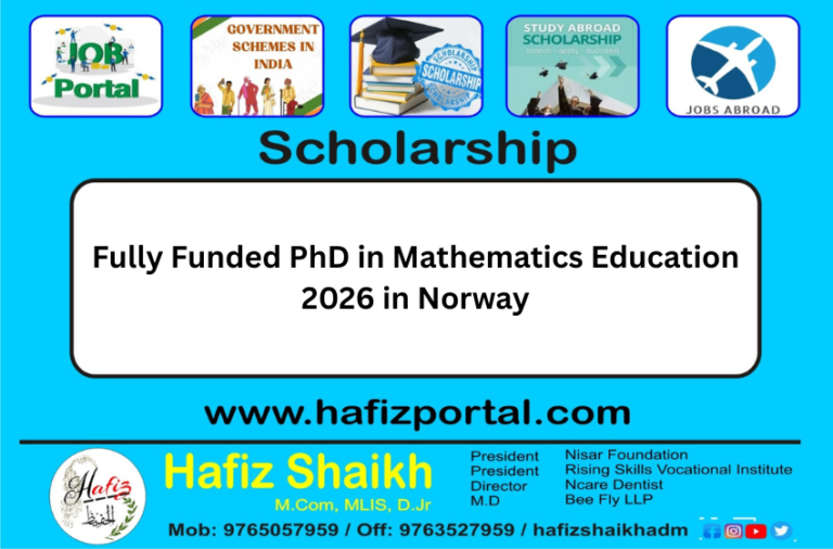 Fully Funded PhD in Mathematics Education 2026 in Norway