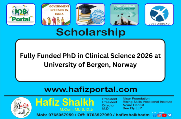 Fully Funded PhD in Clinical Science 2026 at University of Bergen, Norway