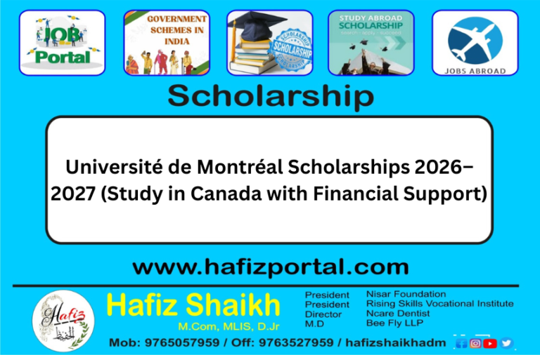 Université de Montréal Scholarships 2026–2027 (Study in Canada with Financial Support)
