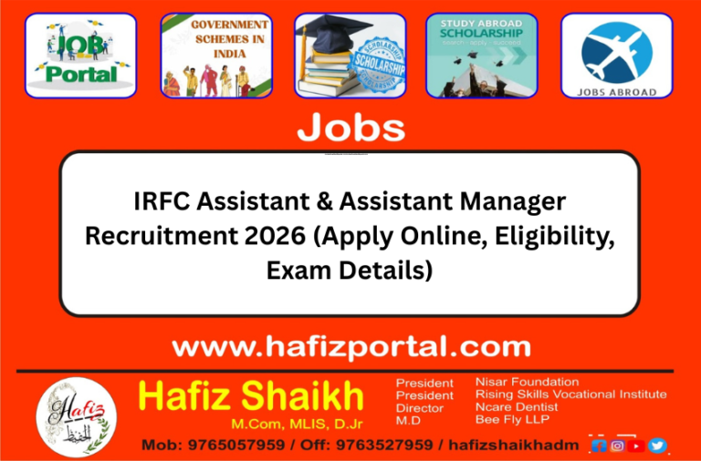 IRFC Assistant & Assistant Manager Recruitment 2026 (Apply Online, Eligibility, Exam Details)