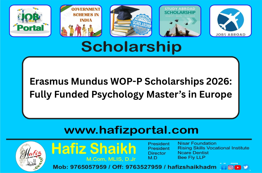 Erasmus Mundus WOP-P Scholarships 2026: Fully Funded Psychology Master’s in Europe