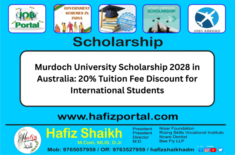 Murdoch University Scholarship 2028 in Australia: 20% Tuition Fee Discount for International Students