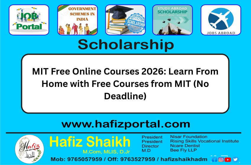 MIT Free Online Courses 2026: Learn From Home with Free Courses from MIT (No Deadline)