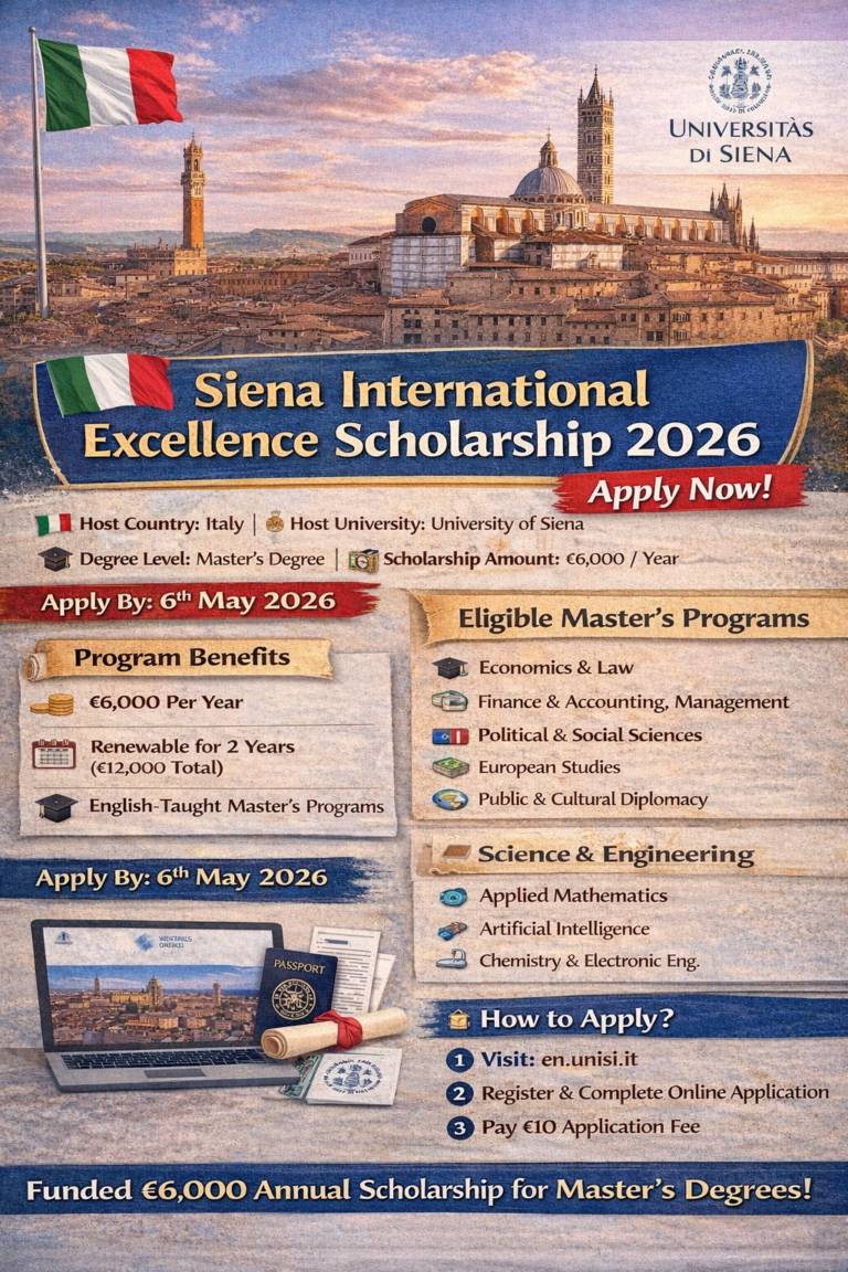Siena International Excellence Scholarship 2026