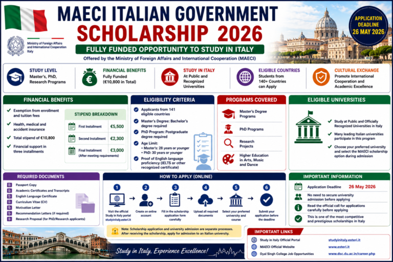 Italy Government Scholarship 2026: Fully Funded Opportunity for International Students