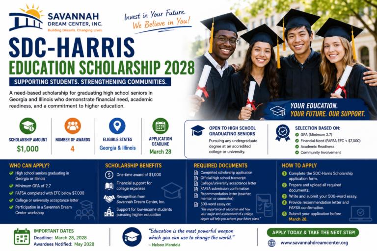 SDC-Harris Education Scholarship 2028 in USA | Complete Guide for Georgia & Illinois Students