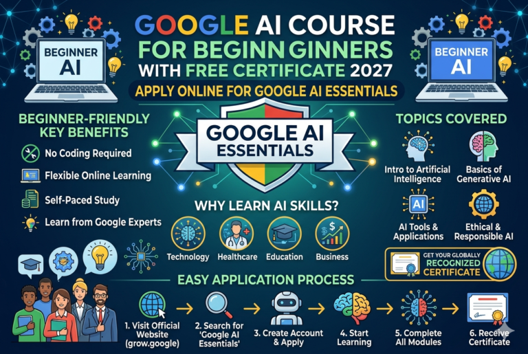 Google AI Course for Beginners with Free Certificate 2027 | Apply Online for Google AI Essentials
