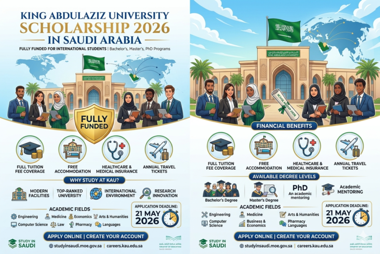 King Abdulaziz University Scholarship 2026 in Saudi Arabia | Fully Funded for International Students