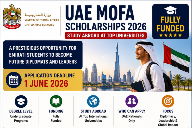 UAE MoFA Scholarship 2026 (Fully Funded) – Study Abroad at Top Universities | Eligibility, Benefits & Apply Guide