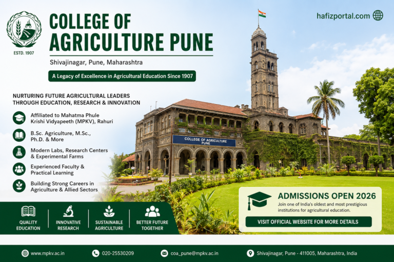 College of Agriculture Pune: Courses, Admission, Fees, Facilities, Placements & Campus Guide