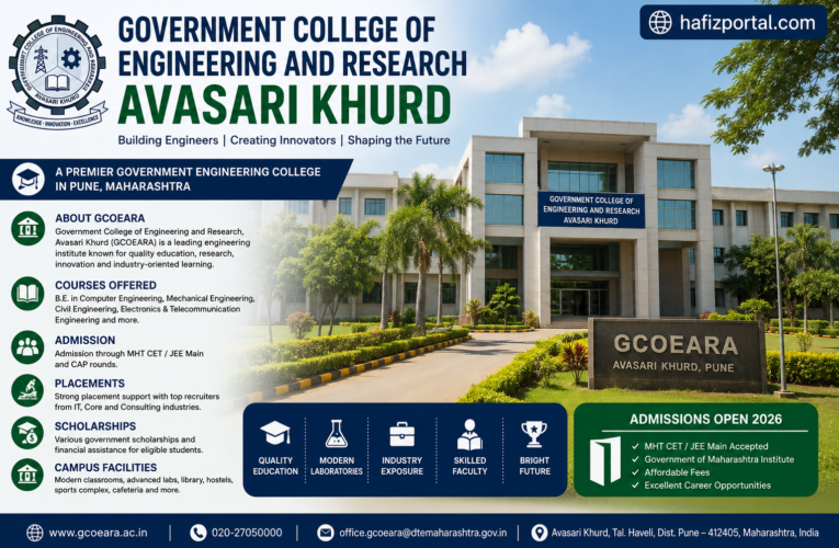 Government College of Engineering and Research Avasari Khurd (GCOEARA): Courses, Admission, Fees, Placements & Campus Guide