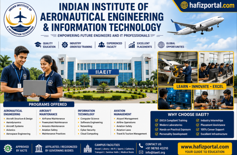 Indian Institute of Aeronautical Engineering & Information Technology: Courses, Admission, Fees, Placements & Complete Student Guide