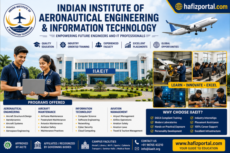 Indian Institute of Aeronautical Engineering & Information Technology: Courses, Admission, Fees, Placements & Complete Student Guide