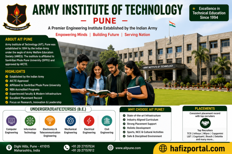 Army Institute of Technology Pune: Courses, Admission, Fees, Placements, Campus Facilities & Complete Student Guide