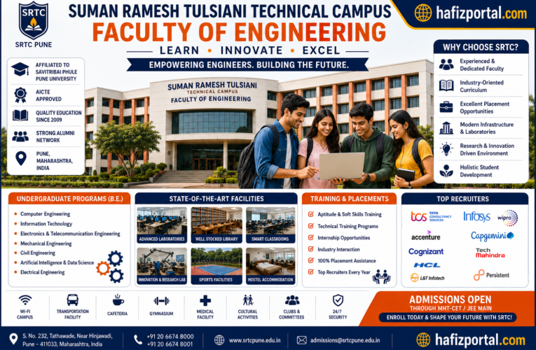 Suman Ramesh Tulsiani Technical Campus – Faculty of Engineering Pune: Courses, Admission, Fees, Placements, Campus Facilities & Complete Student Guide