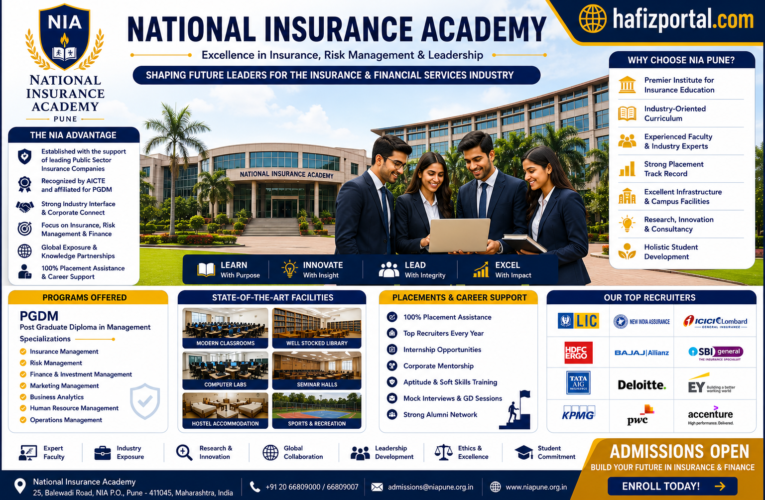 National Insurance Academy Pune: Courses, Admission, Fees, Placements, Campus Facilities & Complete Student Guide