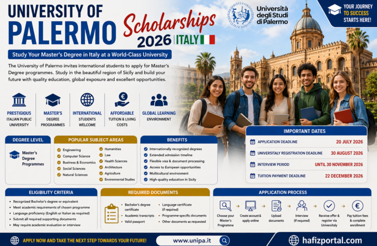 University of Palermo Scholarships 2026 in Italy: Master’s Degree Admission Guide for International Students