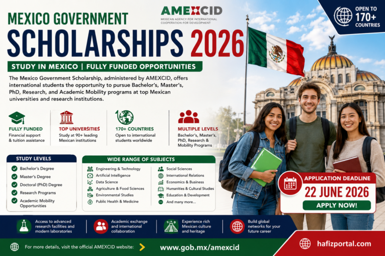 Mexico Government Scholarship 2026 (AMEXCID): Fully Funded Study Opportunity in Mexico for International Students