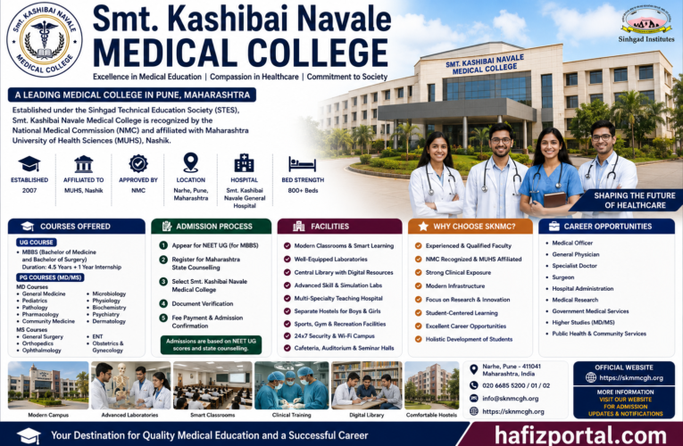 Smt. Kashibai Navale Medical College Pune: Courses, Admission, Fees, Eligibility, Facilities, Rankings & Career Opportunities