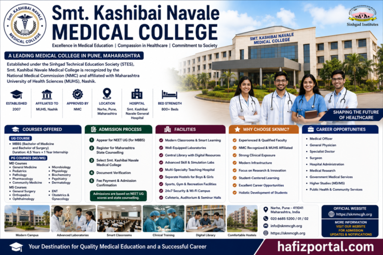 Smt. Kashibai Navale Medical College Pune: Courses, Admission, Fees, Eligibility, Facilities, Rankings & Career Opportunities