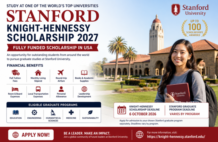 Stanford Knight-Hennessy Scholarship 2027 in USA | Fully Funded Scholarship for International Students