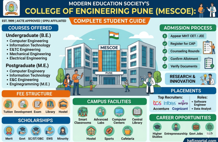 Modern Education Society’s College of Engineering Pune (MESCOE): Courses, Admission, Fees, Placements, Facilities & Complete Student Guide