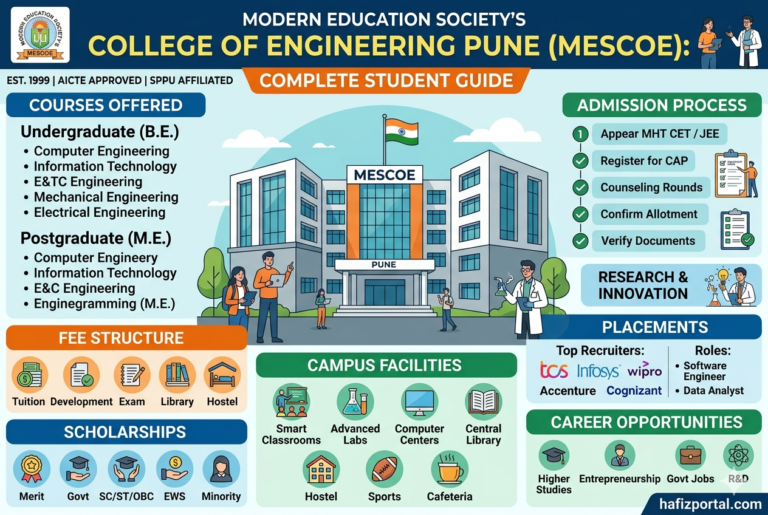 Modern Education Society’s College of Engineering Pune (MESCOE): Courses, Admission, Fees, Placements, Facilities & Complete Student Guide