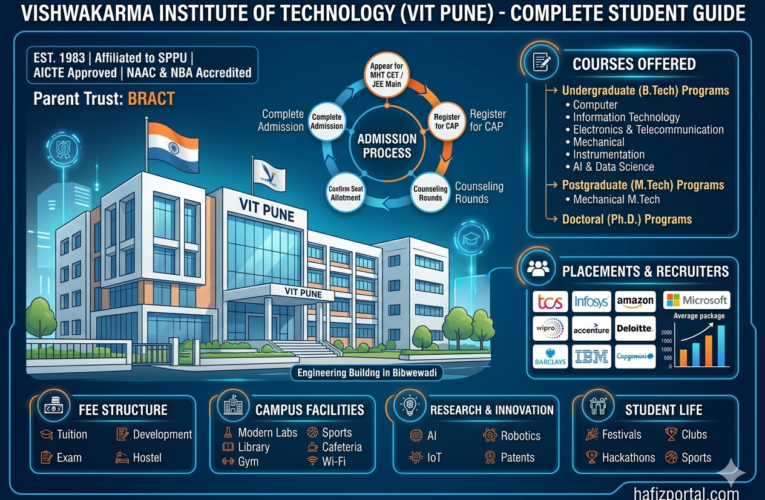 Vishwakarma Institute of Technology (VIT Pune): Courses, Admission, Fees, Placements, Rankings & Complete Campus Guide
