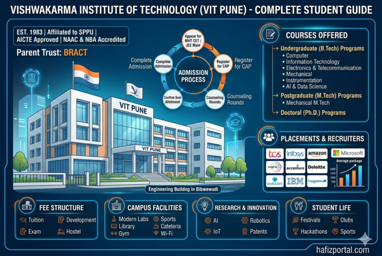 Vishwakarma Institute of Technology (VIT Pune): Courses, Admission, Fees, Placements, Rankings & Complete Campus Guide