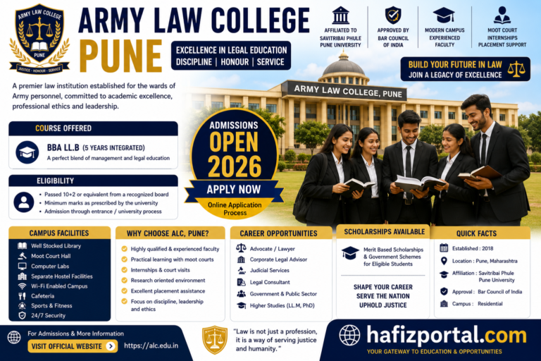 Army Law College Pune Admission Guide 2026 – Courses, Eligibility, Fees, Campus, Placements & How to Apply