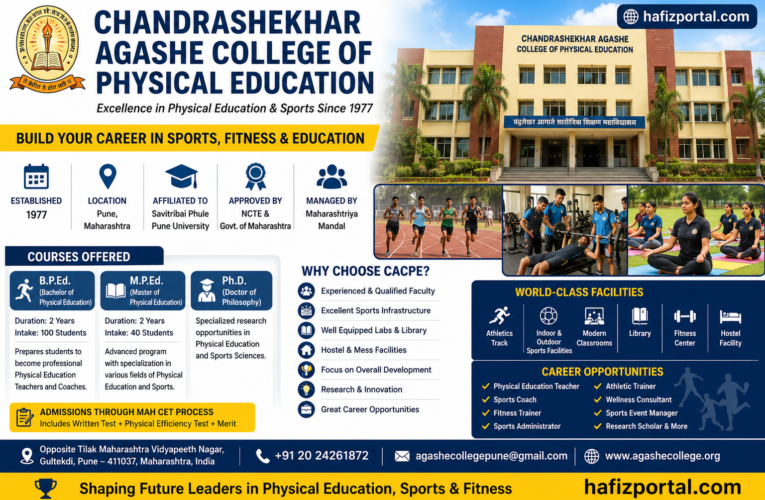 Chandrashekhar Agashe College of Physical Education, Pune | Courses, Admission, Eligibility, Facilities & Career Opportunities