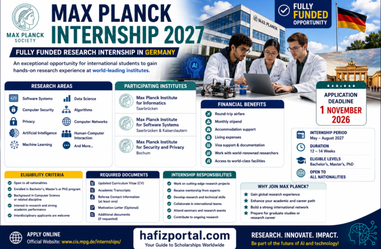 Max Planck Internship 2027 in Germany (Fully Funded): Paid Research Internship for International Students