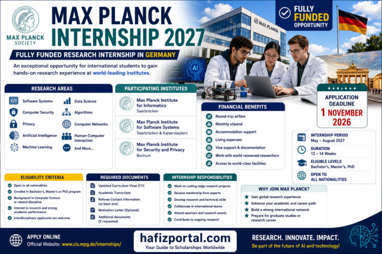 Max Planck Internship 2027 in Germany (Fully Funded): Paid Research Internship for International Students