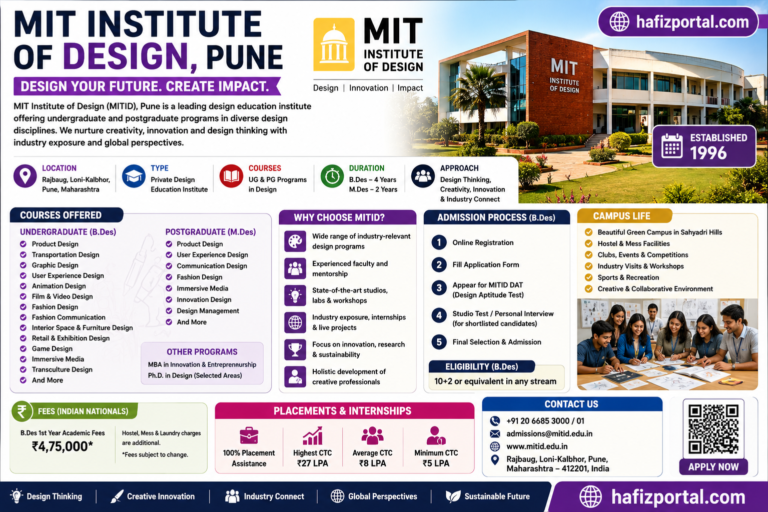 MIT Institute of Design Pune: Courses, Admission, Eligibility, Fees, Campus, Placements and Career Opportunities