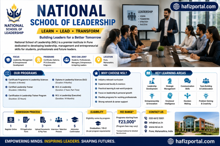 National School of Leadership Pune: Courses, Admission, Fees, Eligibility and Career Opportunities